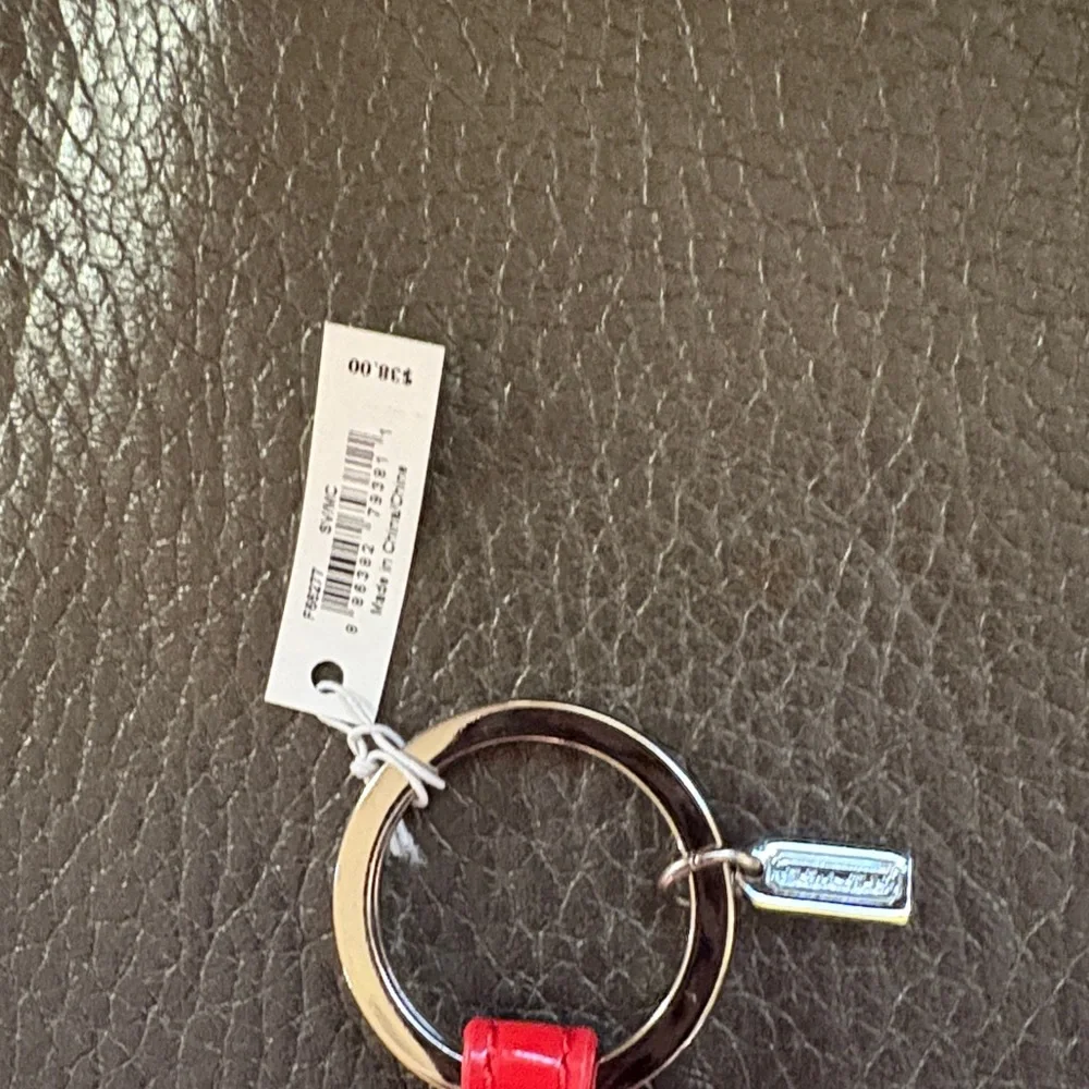 Coach red bird key fob